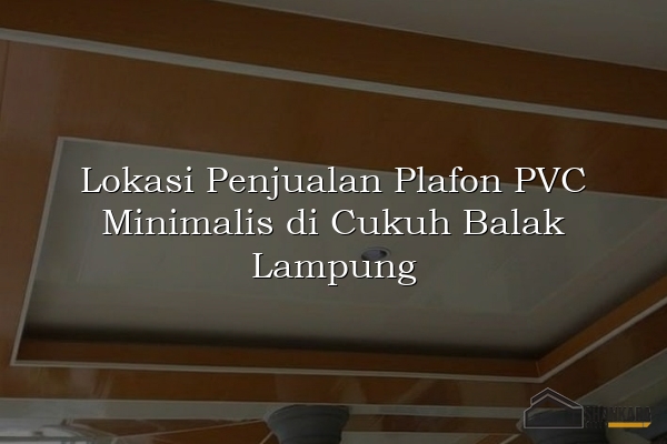 Lokasi Penjualan Plafon PVC Minimalis di Cukuh Balak Lampung