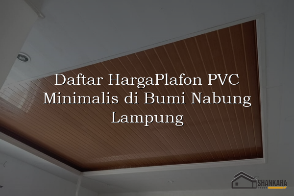Daftar HargaPlafon PVC Minimalis di Bumi Nabung Lampung