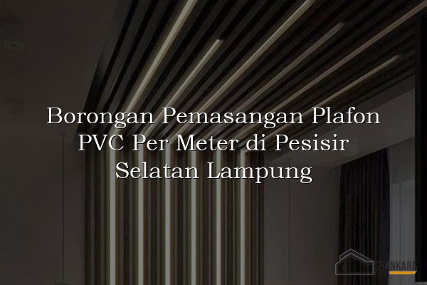 Borongan Pemasangan Plafon PVC Per Meter di Pesisir Selatan Lampung