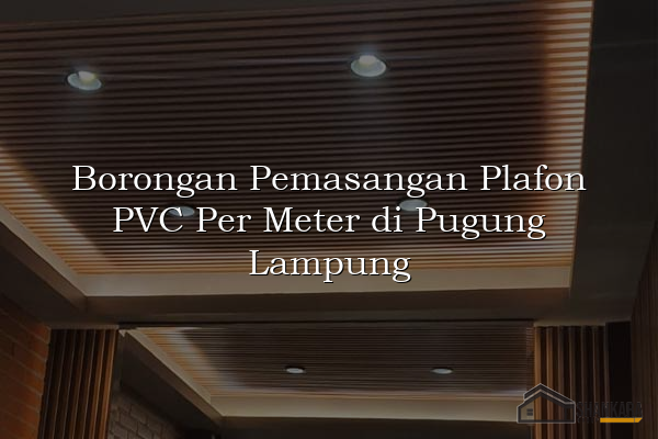 Borongan Pemasangan Plafon PVC Per Meter di Pugung Lampung