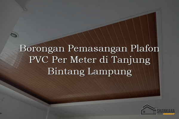 Borongan Pemasangan Plafon PVC Per Meter di Tanjung Bintang Lampung