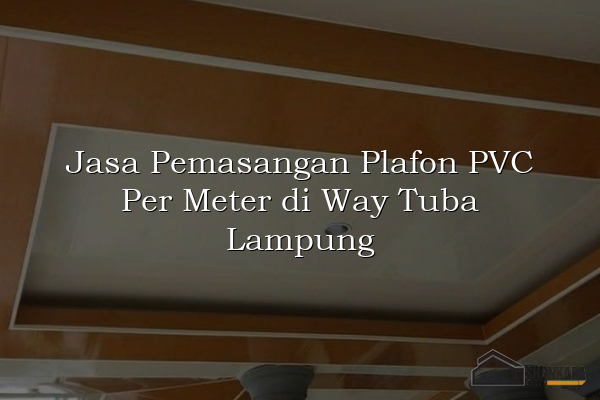 Jasa Pemasangan Plafon PVC Per Meter di Way Tuba Lampung