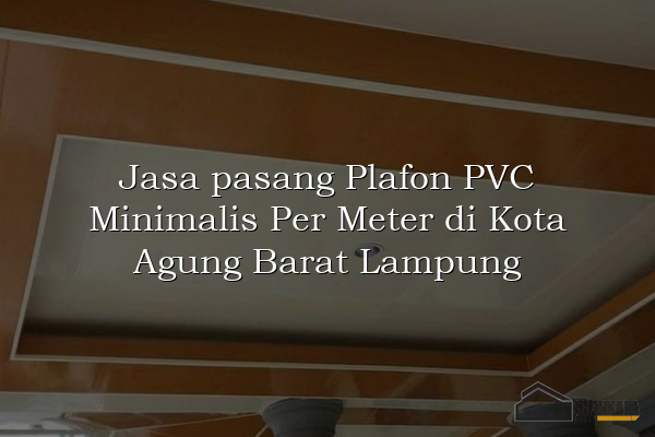 Jasa pasang Plafon PVC Minimalis Per Meter di Kota Agung Barat Lampung