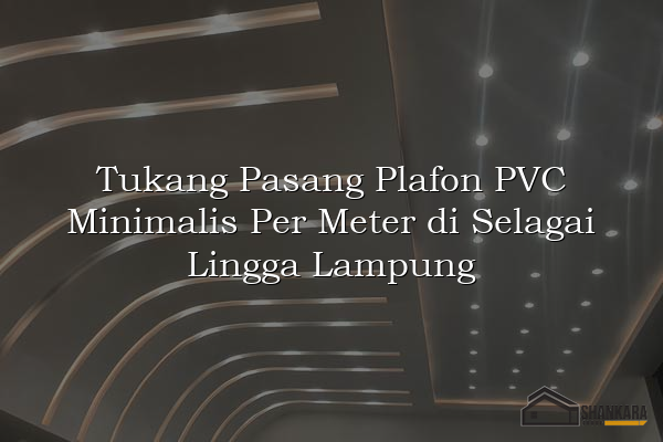 Tukang Pasang Plafon PVC Minimalis Per Meter di Selagai Lingga Lampung