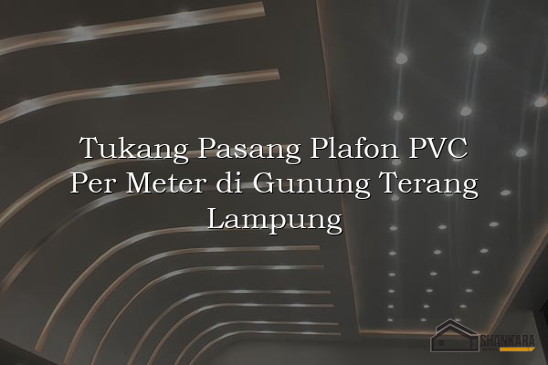 Tukang Pasang Plafon PVC Per Meter di Gunung Terang Lampung